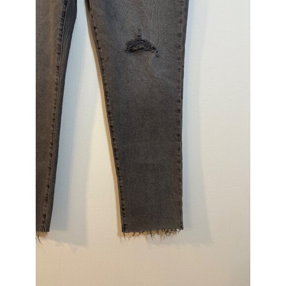 NEW Madewell Perfect Vintage Distressed Black Stretch Denim High-Rise Mom Jeans - Picture 5 of 14